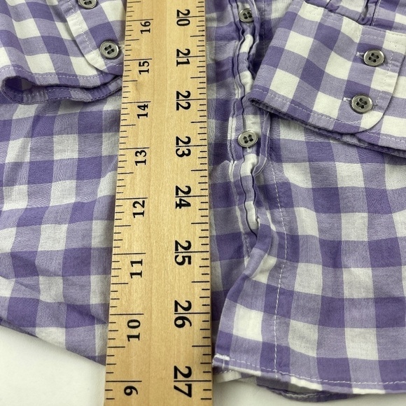 J Crew Button Up Shirt Womens Small Purple Plaid - Picture 7 of 9